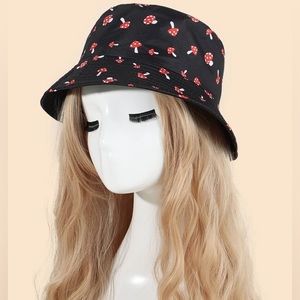 Mushroom Print Bucket Hate - One Size